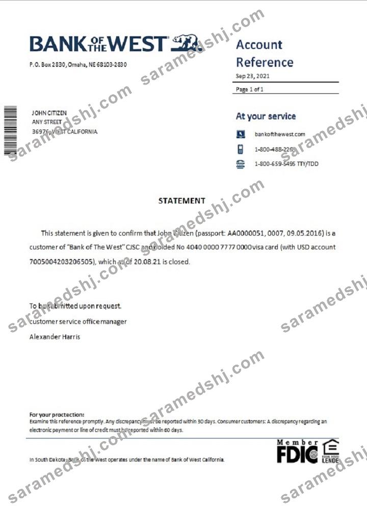USA_Bank of the West_closure reference